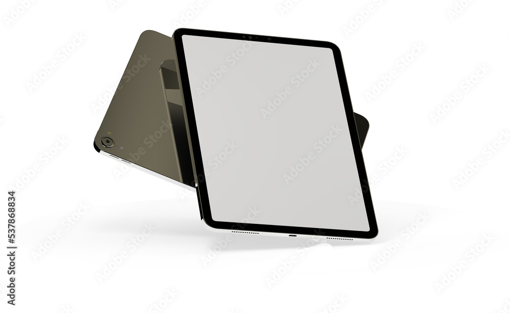 Modern black tablet computer isolated on white background. Tablet pc Modern black tablet computer isolated on white background. Tablet pc