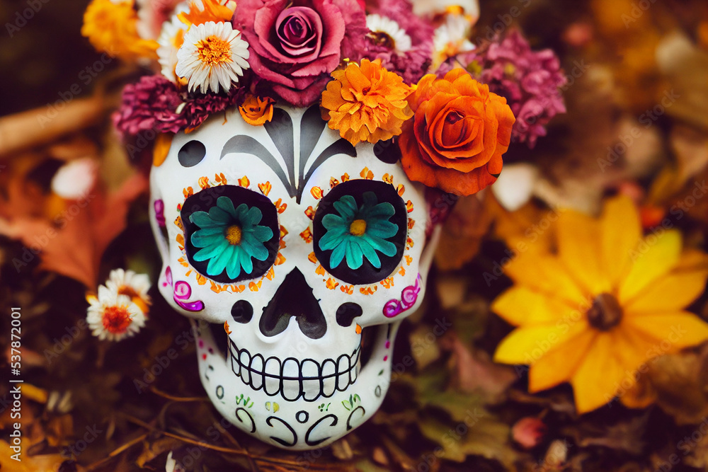 Sugar Skulls, Day of the Dead, Halloween 