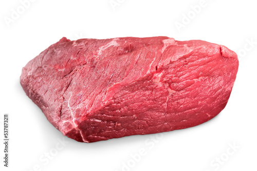 Fotografía Close up of raw meat on white background with clipping path
