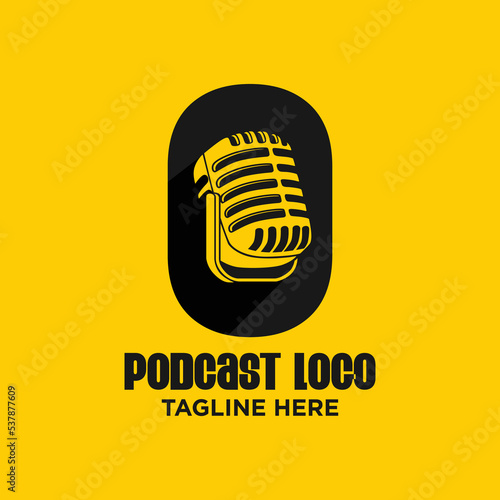 Letter O Podcast Logo Design Template Inspiration, Vector Illustration.