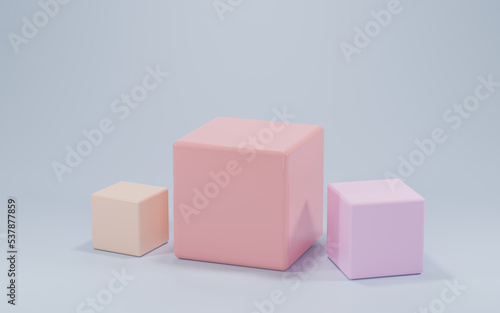 3d rendering display product abstract minimal scene with geometric podium platform. stand for cosmetic products. Stage showcase on pedestal 3d studio.