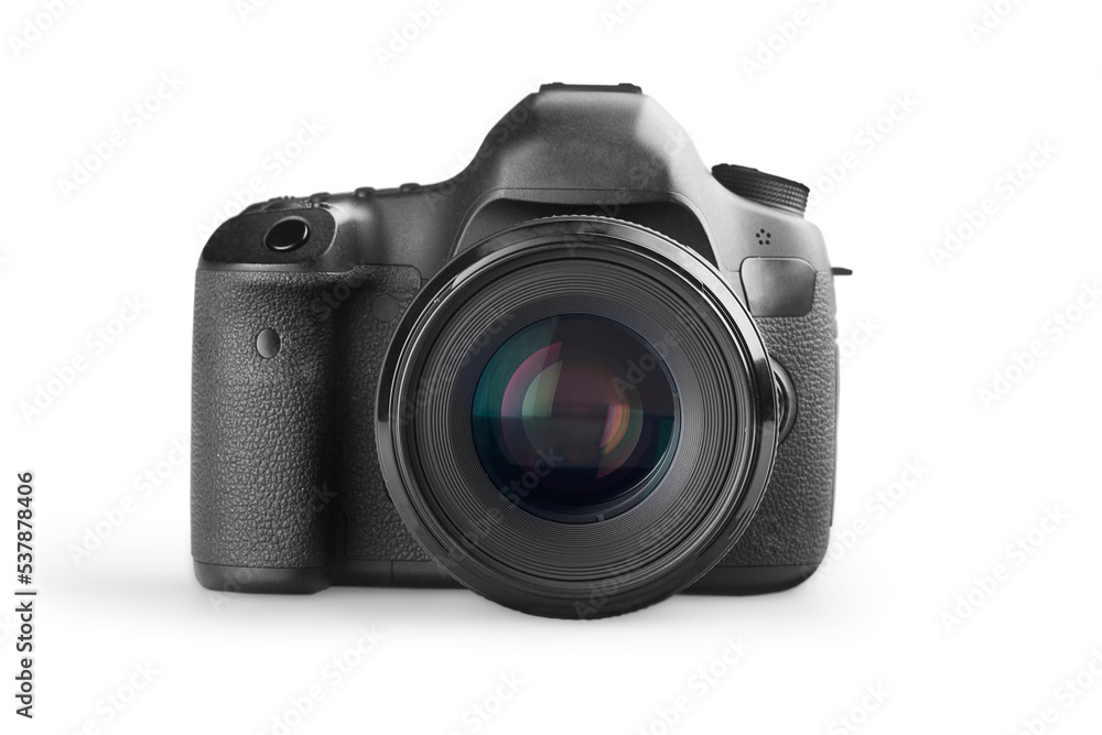 DSLR camera isolated on white background DSLR camera isolated on white background