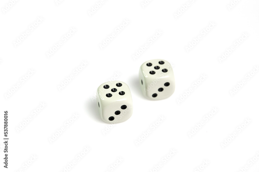 Dice isolated on white background Dice isolated on white background