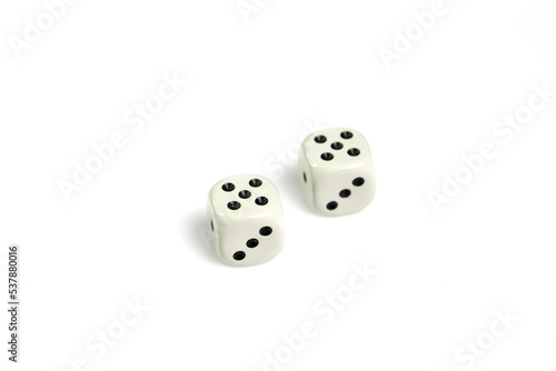 Dice isolated on white background 