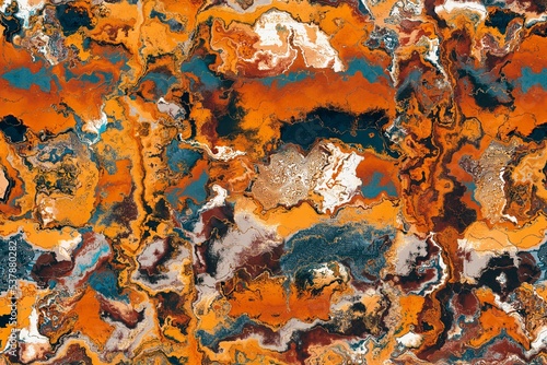 orange paint on the wall