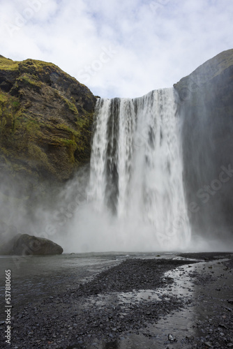tall waterfall in Iceland