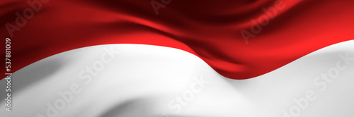 National flag of Indonesia. Country official symbol. Banner, background