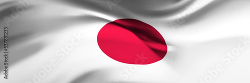 National flag of Japan. Country official symbol. Banner, background
