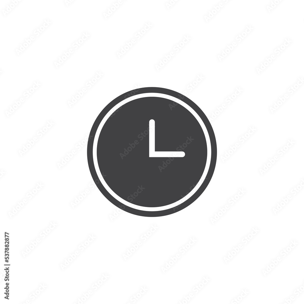Clock Icon Design Vector Template Illustration Clock Icon Design Vector Template Illustration