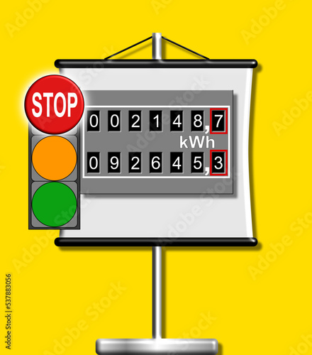 Flip Chart Stromzähler