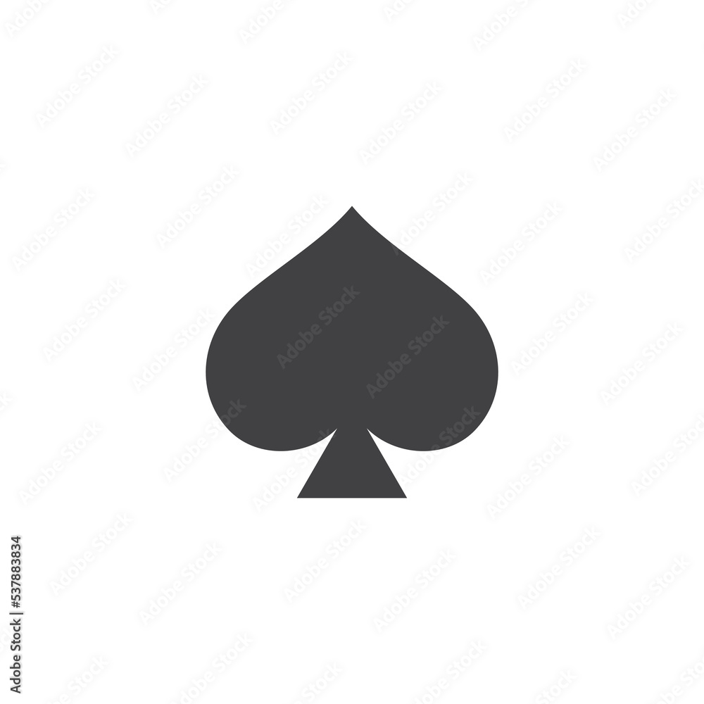 Spade Icon Design Vector Template Illustration Spade Icon Design Vector Template Illustration