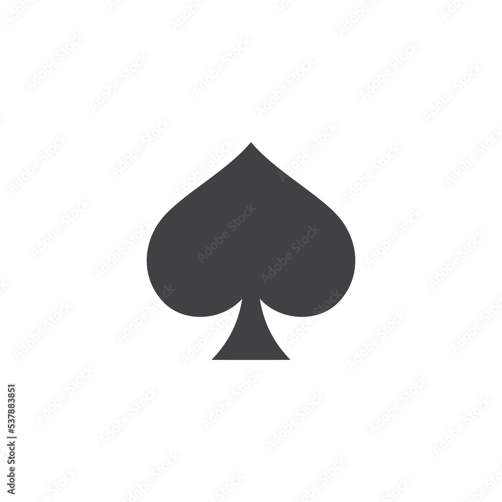 Spade Icon Design Vector Template Illustration Spade Icon Design Vector Template Illustration