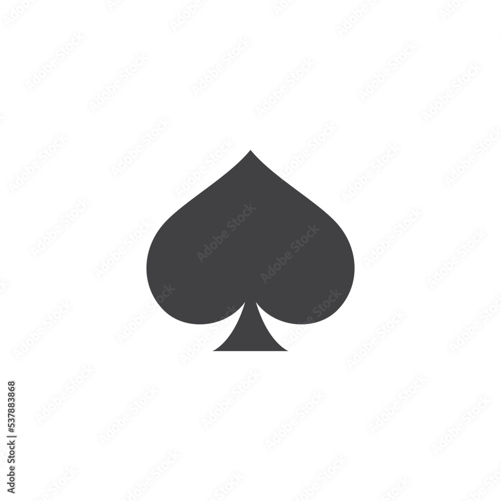 Spade Icon Design Vector Template Illustration Spade Icon Design Vector Template Illustration