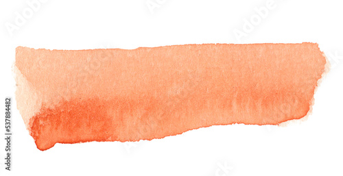 Εκτύπωση καμβά Colorful orange watercolor stain with watercolor paint blotch for valentine's da
