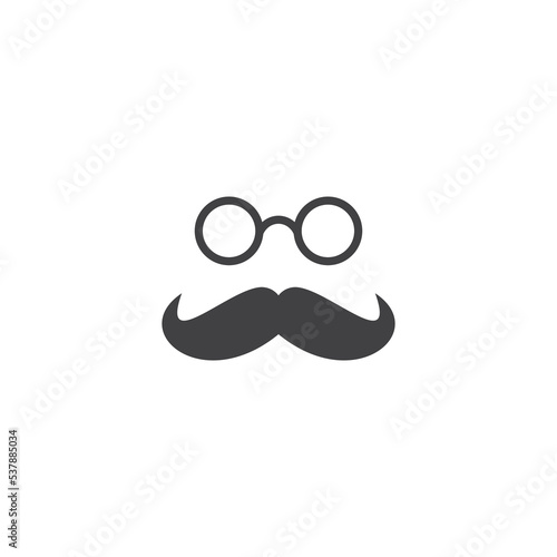 Mustache Icon Design Vector Template Illustration