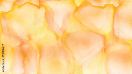 Elegant Yellow Alcohol Ink Textured Background. Vibrant Ocean Wave Wallpaper