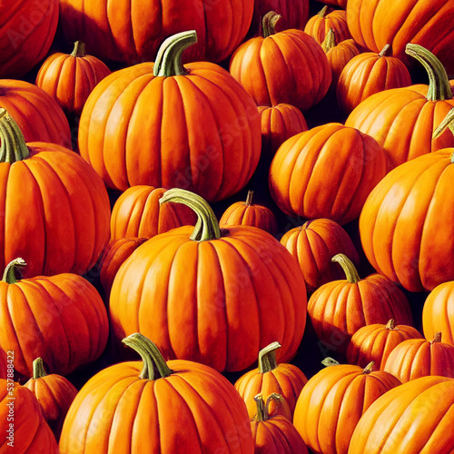 pumpkin harvest, seamless pattern