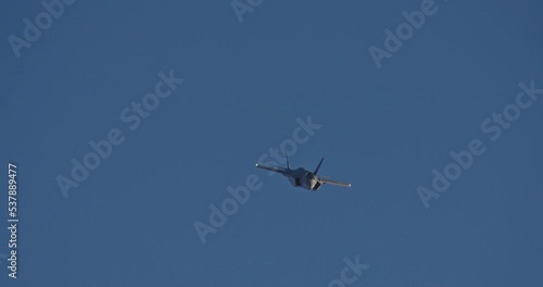 Israeli air force F-35 stealth fighter during low altitude flight photo