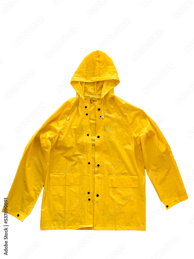 Poster Print Yellow raincoat with transparent background 30x40 cm