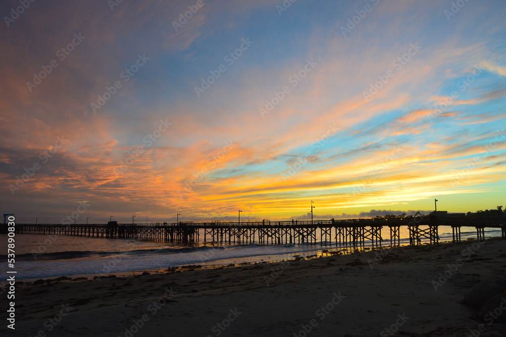 Sunset at Goleta Pier, Santa Barbara County Sunset at Goleta Pier, Santa Barbara County