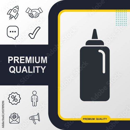 Ketchup icon graphic element. Modern design.
