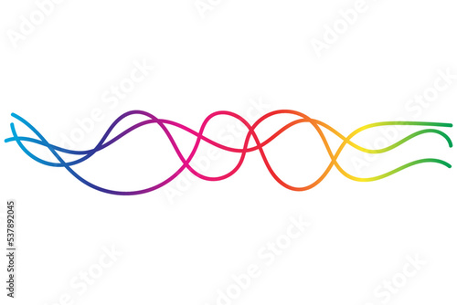 Rainbow wave lines background. Vector illustration.