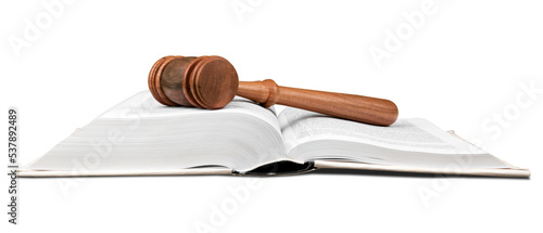 Gavel Over the Opened Law Book photo