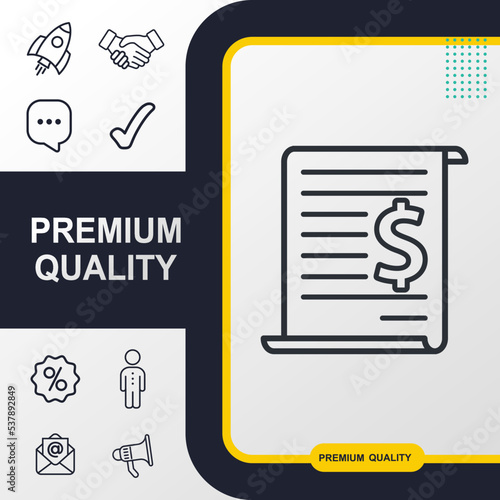 Purchase order icon graphic element. Modern design.