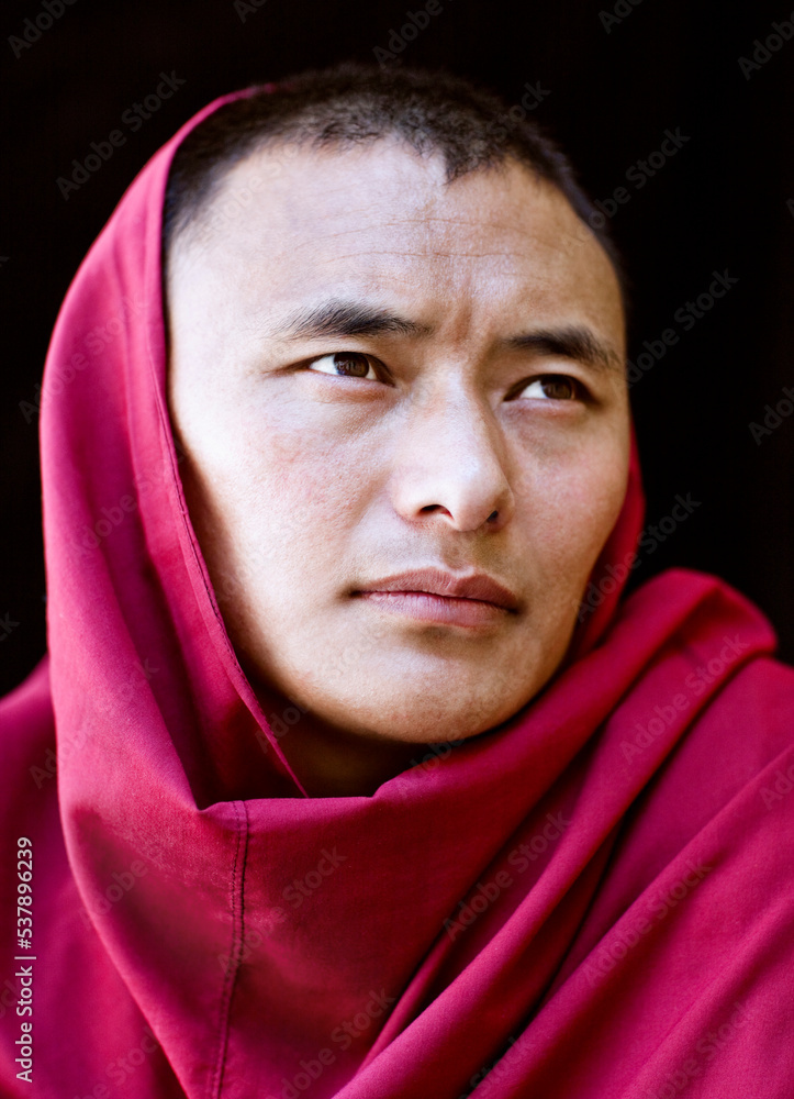 Portrait of a Tibetan Buddhist monk. Mcleod Ganj, Dharamsala, India. Portrait of a Tibetan Buddhist monk. Mcleod Ganj, Dharamsala, India.
