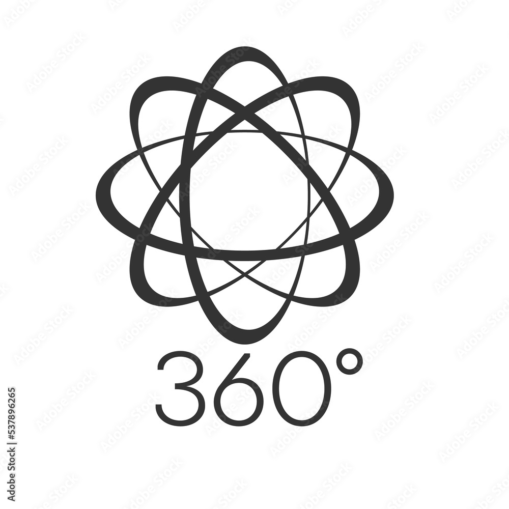 Angle 360 degrees sign icon. Geometry math symbol Angle 360 degrees sign icon. Geometry math symbol