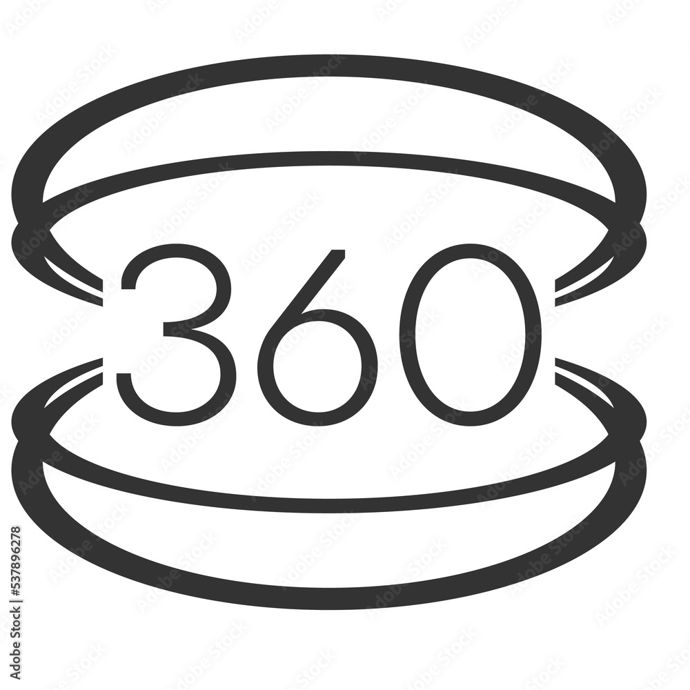 Angle 360 degrees sign icon. Geometry math symbol Angle 360 degrees sign icon. Geometry math symbol