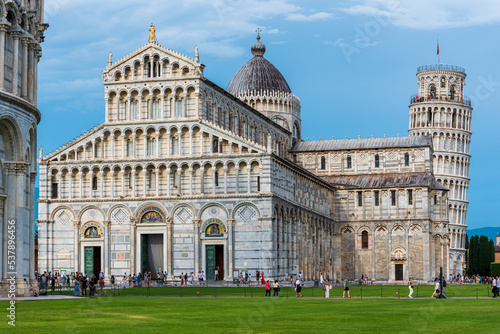 Pisa´s cathedral and leaning tower at miracles square