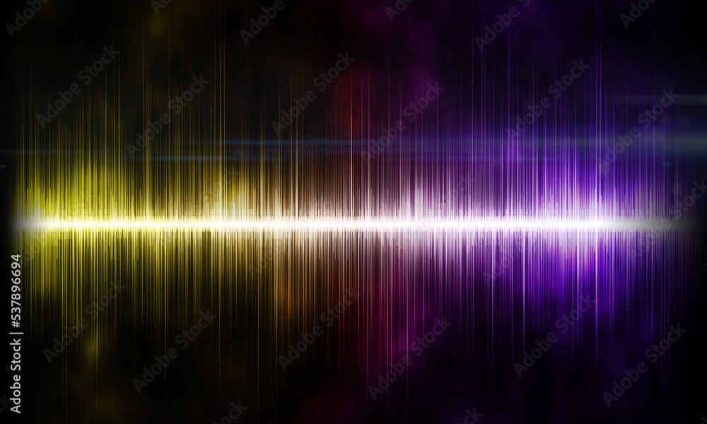 Obraz premium Line soundwave abstract background with voice music technology. Flow soundwave design.