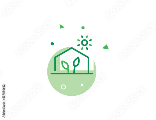 Greenhouse Stroke Line Icon