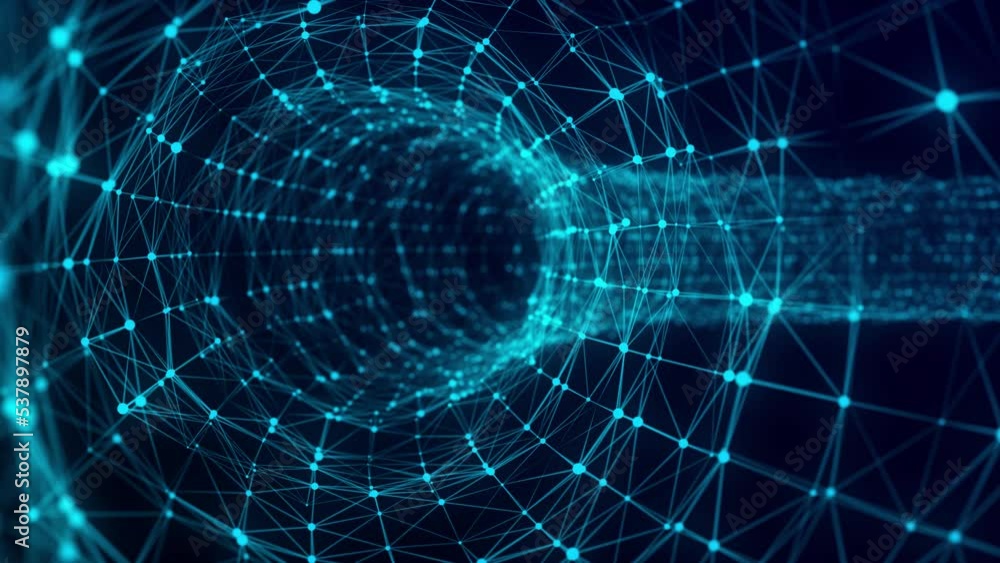 Digital Plexus background.Data technology and scientific illustration. Moving dots and lines network connection structures. 3d rendering. 4K Digital Plexus background.Data technology and scientific illustration. Moving dots and lines network connection structures. 3d rendering. 4K