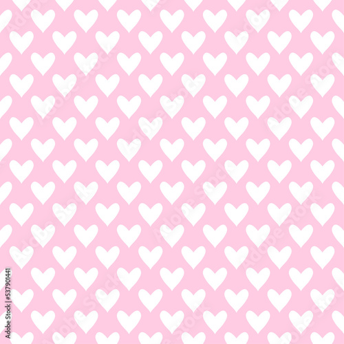 Hand drawn colored background with hearts. Seamless trendy wallpaper on surface. Abstract texture with love signs. Lovely pattern. Print for banner, flyer or poster. Colorful illustration