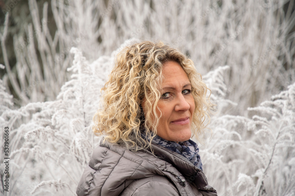 portrait of a woman in winter portrait of a woman in winter