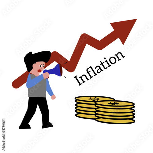 goods inflation vector illustration