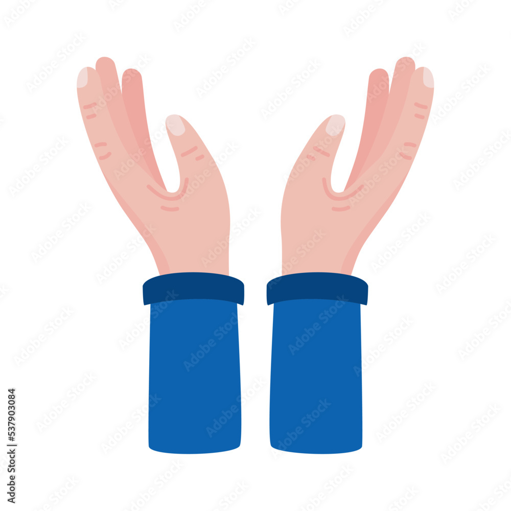 Obraz premium hands human protecting gesture