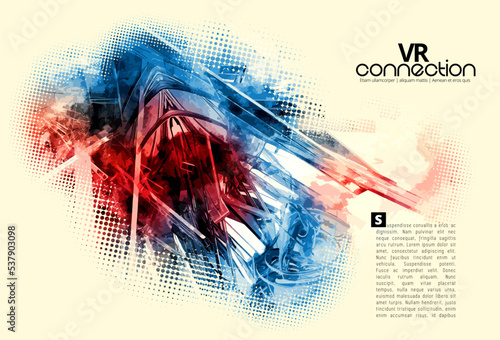 Elegant layout for business presentation with technology and science background, vector illustartion
