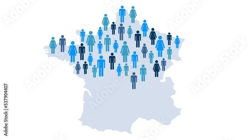 Population map of France