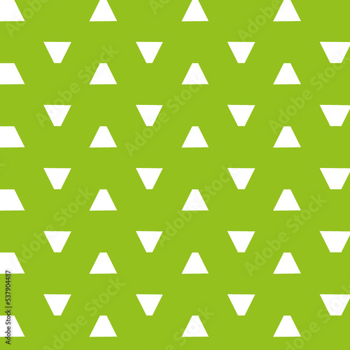 Simple geometric pattern with triangles on light green background`