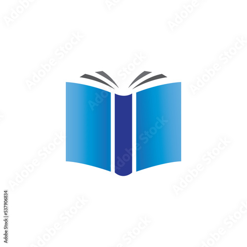 open book icon logo vector design template