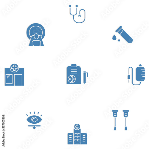 Medical and healthcare icons set. Set of editable stroke icons.Vector set of Medical and healthcare 