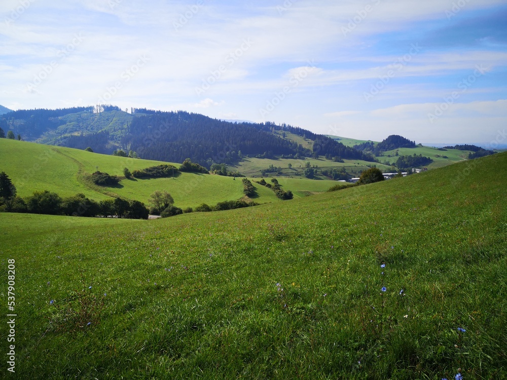 Obraz premium landscape with mountains and blue sky