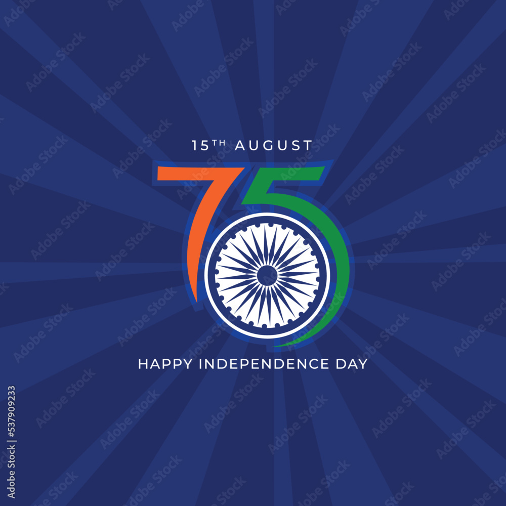 75 year Happy independence day India Vector Template Design Illustration design. 75 year Happy independence day India Vector Template Design Illustration design.