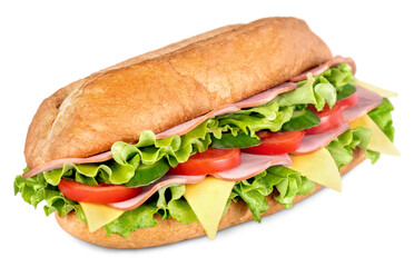 Sierkussen Snackbar Stokbrood met ham en kaas  © BillionPhotos.com