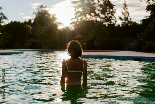 Woman In The Pool