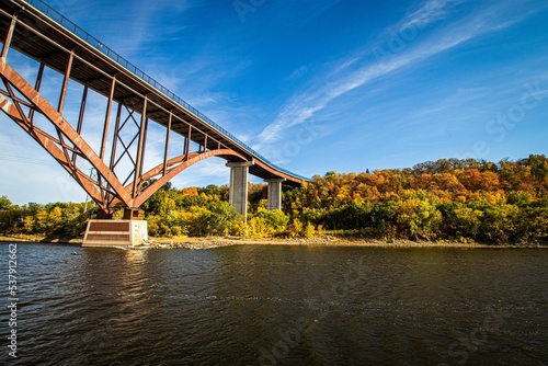 Smith Avenue Bridge over the river Mississippi in Saint Paul, Minnesota, USA