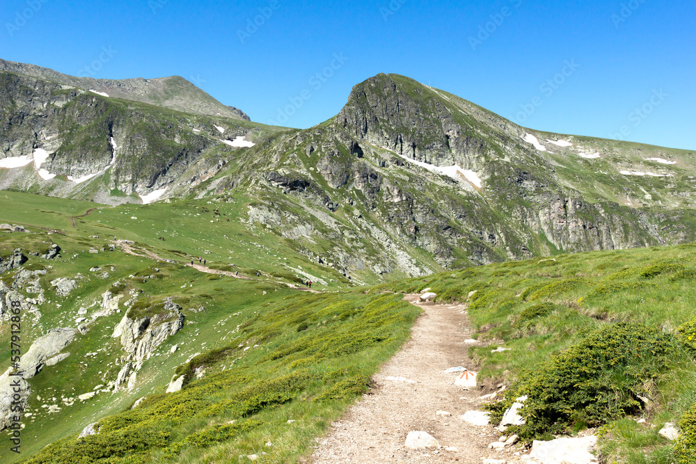 Amazing Landscape of Rila Mountain near The Seven Rila Lakes, Bulgaria